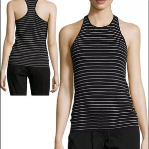 A.L.C sleeveless knit black and white stripes Matt tank top Sz S
